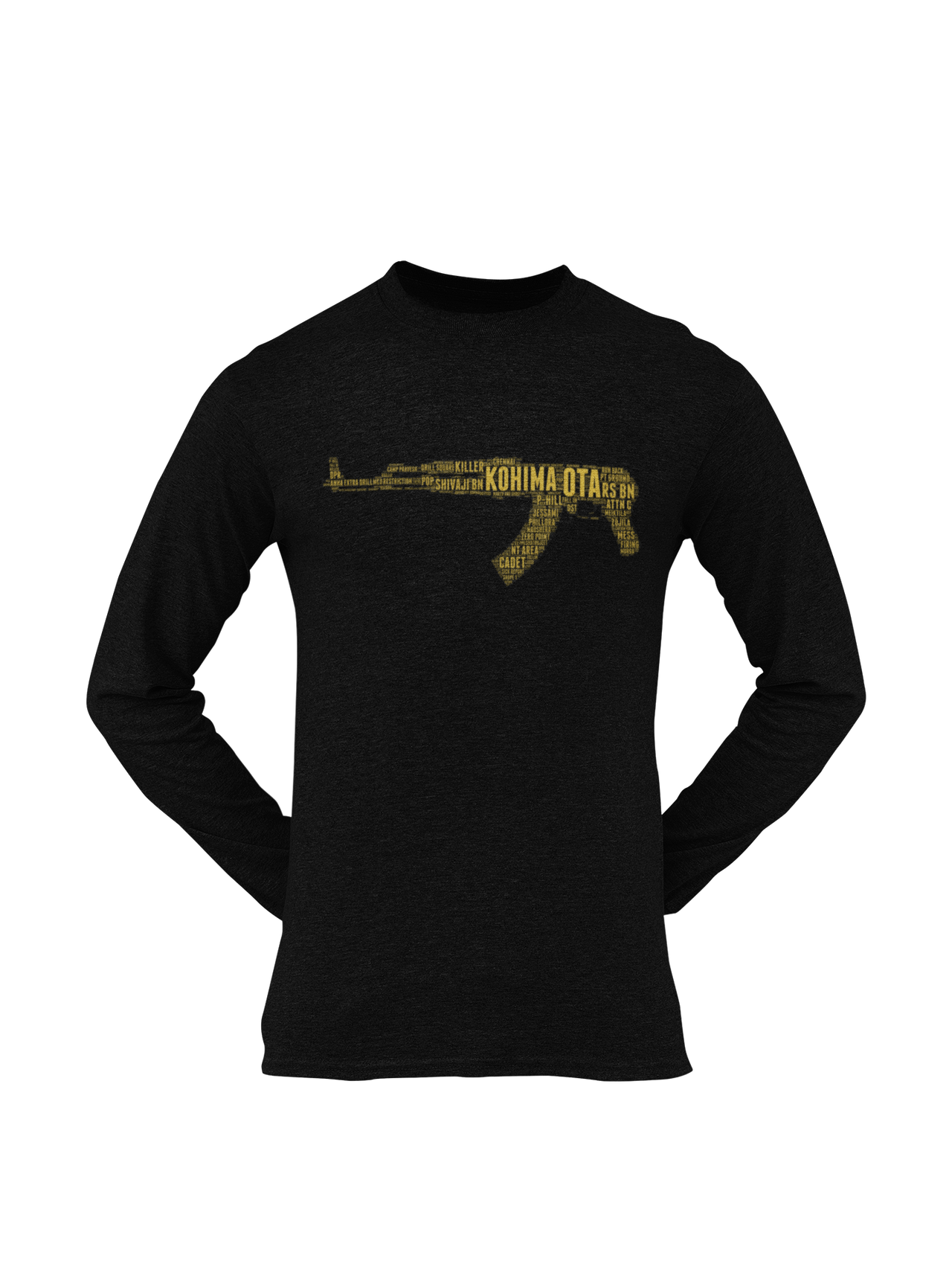 OTA T-shirt - Word Cloud Kohima - AK-47 Folding Stock (Men)