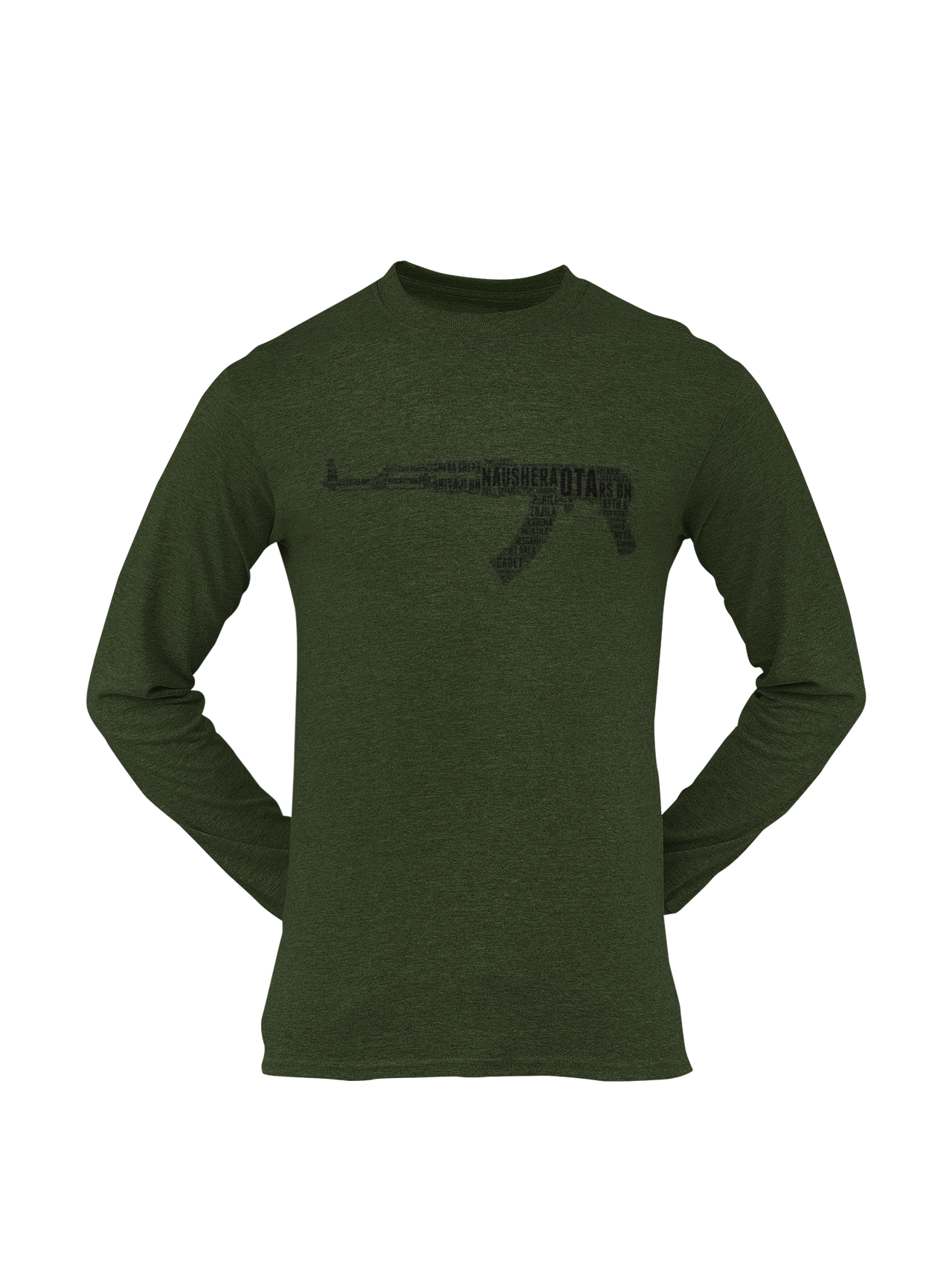 OTA T-shirt - Word Cloud Naushera - AK-47 Folding Stock (Men)