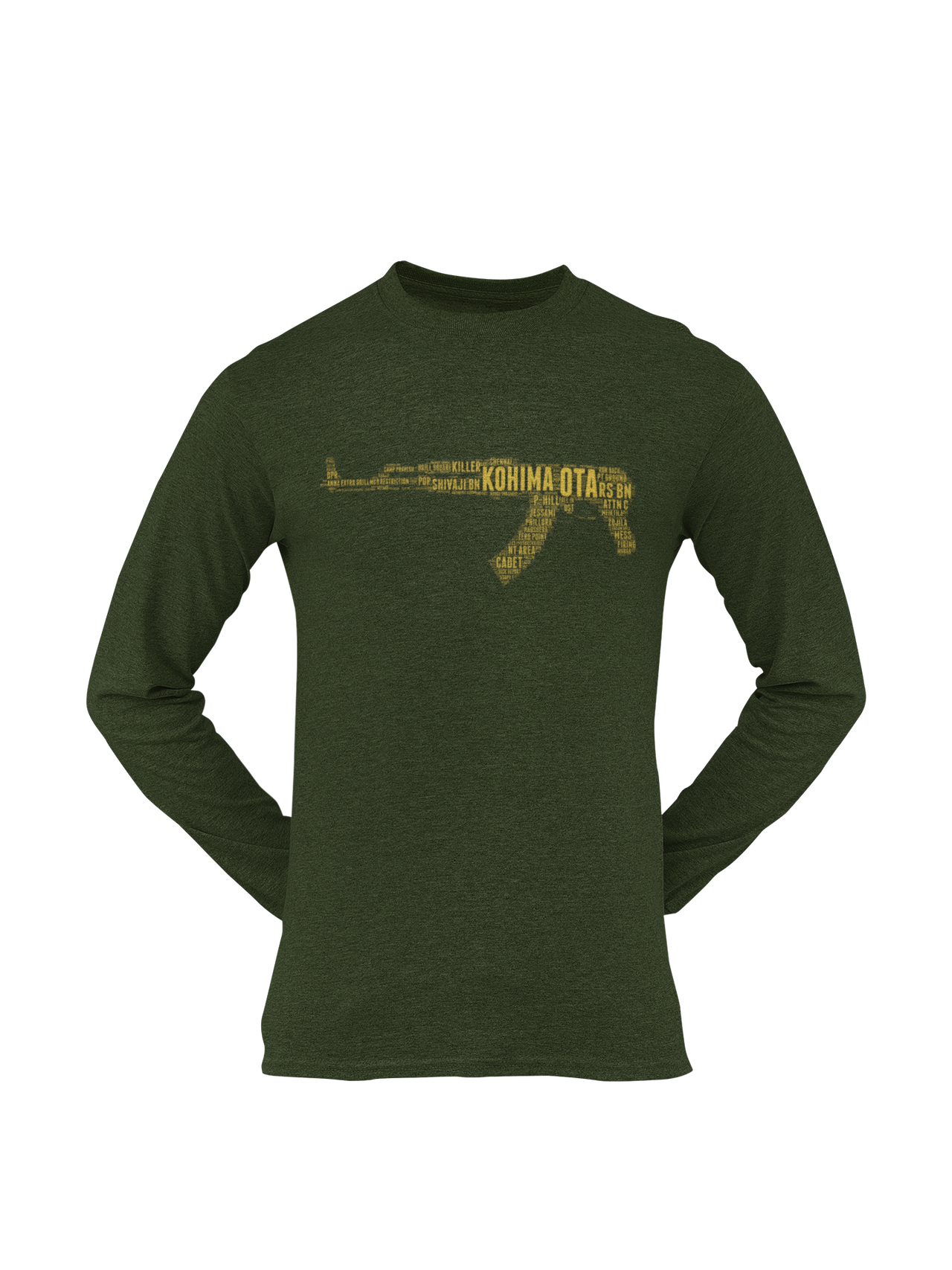 OTA T-shirt - Word Cloud Kohima - AK-47 Folding Stock (Men)