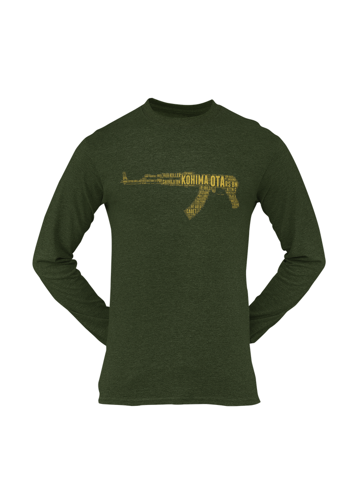 OTA T-shirt - Word Cloud Kohima - AK-47 Folding Stock (Men)