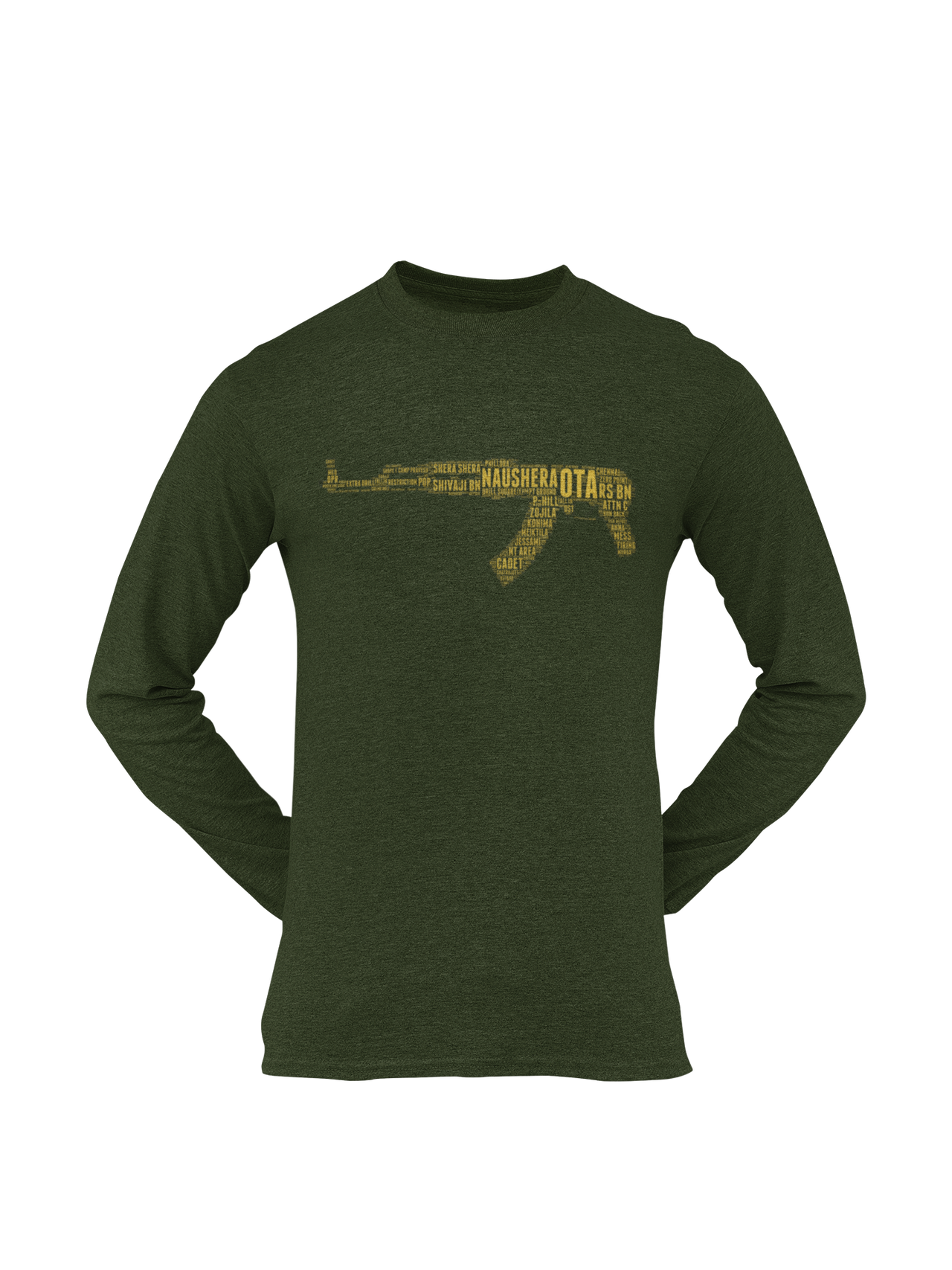 OTA T-shirt - Word Cloud Naushera - AK-47 Folding Stock (Men)