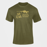 Thumbnail for Military T-shirt - 0.50 Cal, When You Need to Reach Out...(Men)
