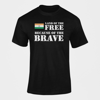 Thumbnail for Military T-shirt - Land of the Free, Because of the Brave (Men)