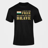 Thumbnail for Military T-shirt - Land of the Free, Because of the Brave (Men)