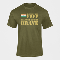 Thumbnail for Military T-shirt - Land of the Free, Because of the Brave (Men)