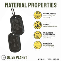 Thumbnail for Set Of 2 Personalised Dog Tags - Black