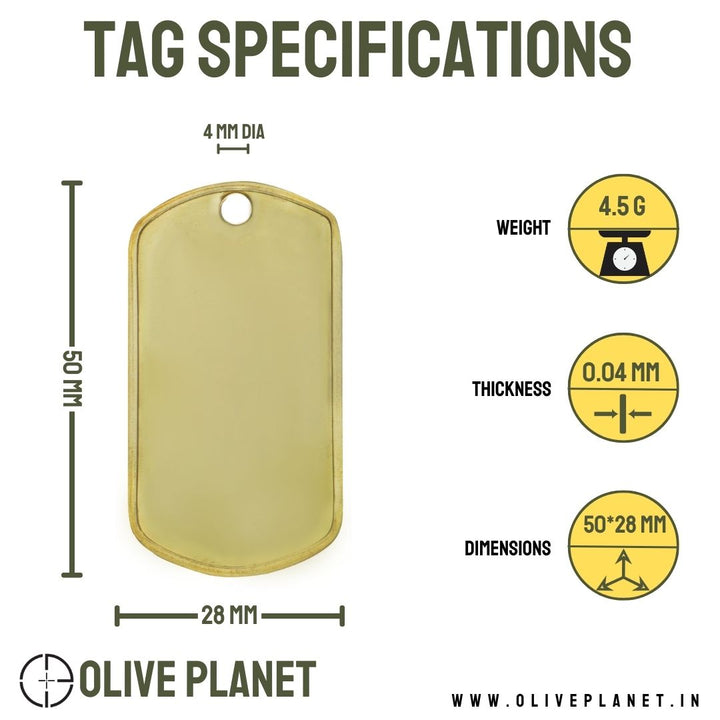 Set Of 2 Personalised Dog Tags - Brass