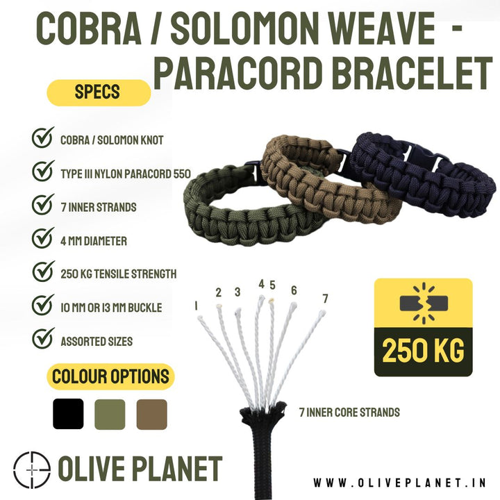 Paracord Bracelet - Cobra Knot / Solomon Knot