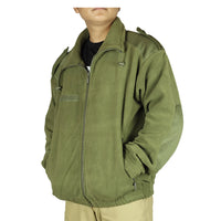 Thumbnail for Cold Weather Army Fleece Jacket - Olive Green