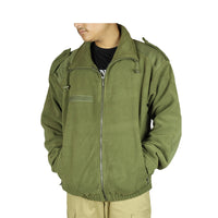 Thumbnail for Cold Weather Army Fleece Jacket - Olive Green