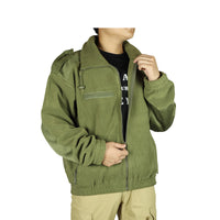 Thumbnail for Cold Weather Army Fleece Jacket - Olive Green