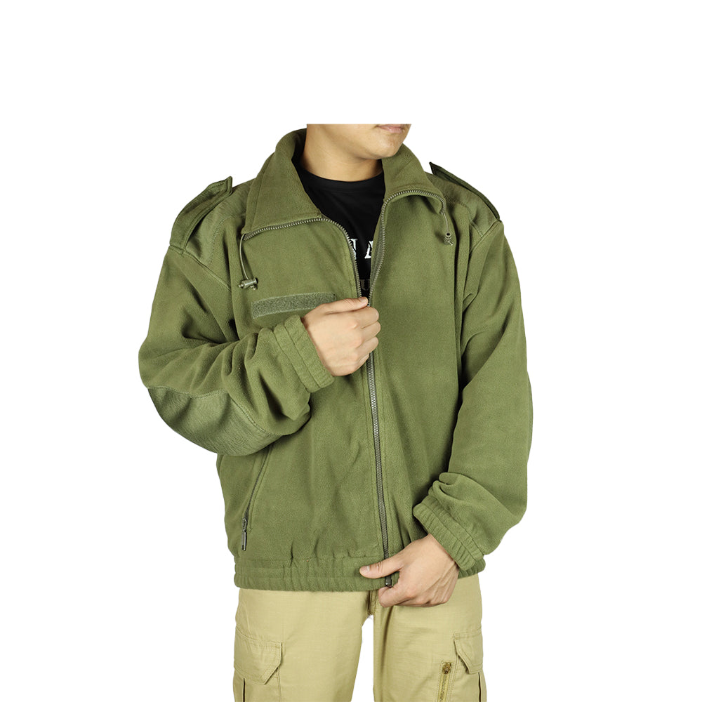 Cold Weather Army Fleece Jacket - Olive Green