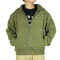 Thumbnail for Cold Weather Army Fleece Jacket - Olive Green