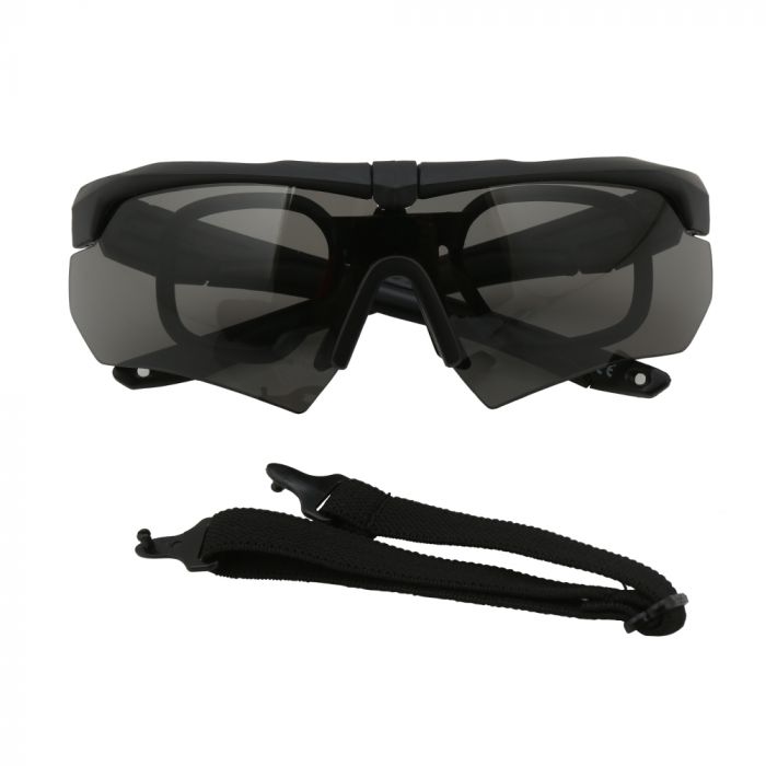 Raptor Combat Ballistic Eye Shield with Prescription Lens Adapter and 3 Interchangeable Lens