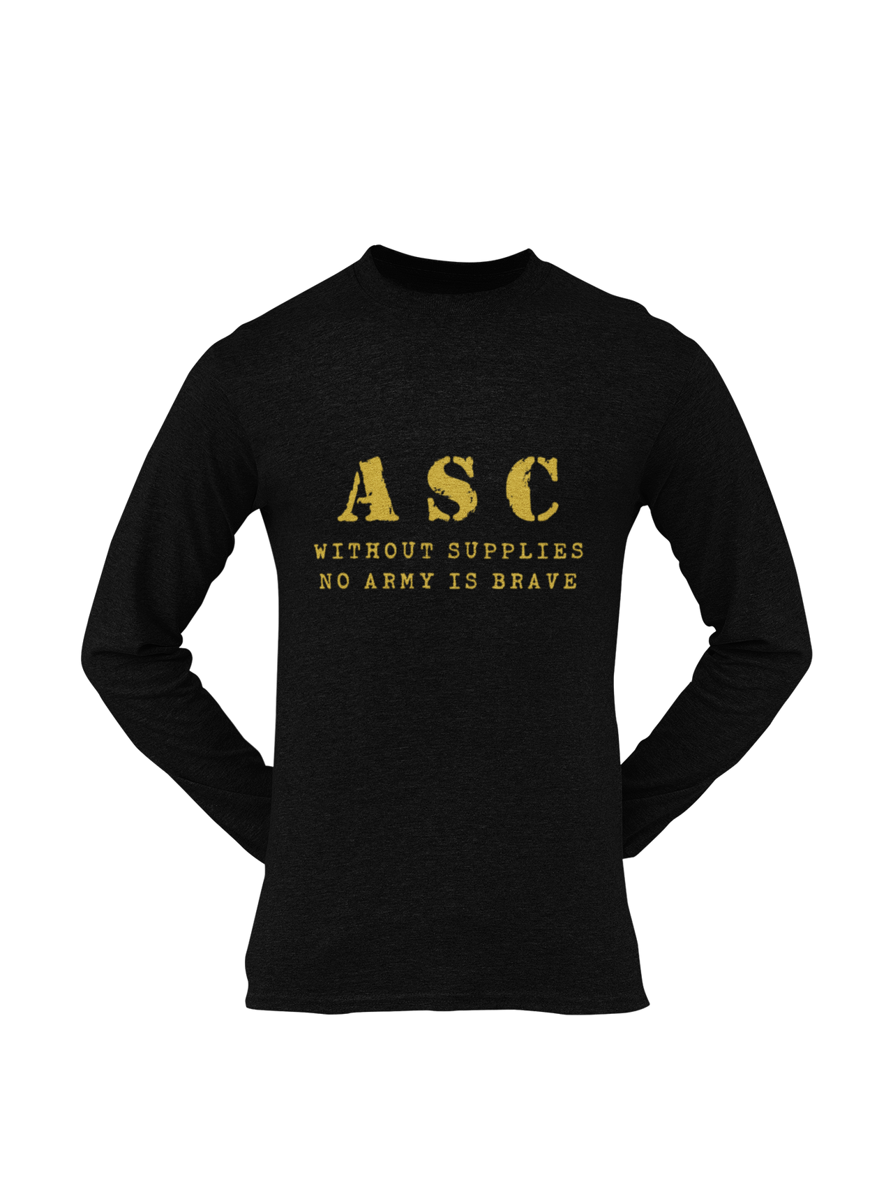 ASC T-shirt - ASC, Without Supplies, No Army Is Brave (Men)