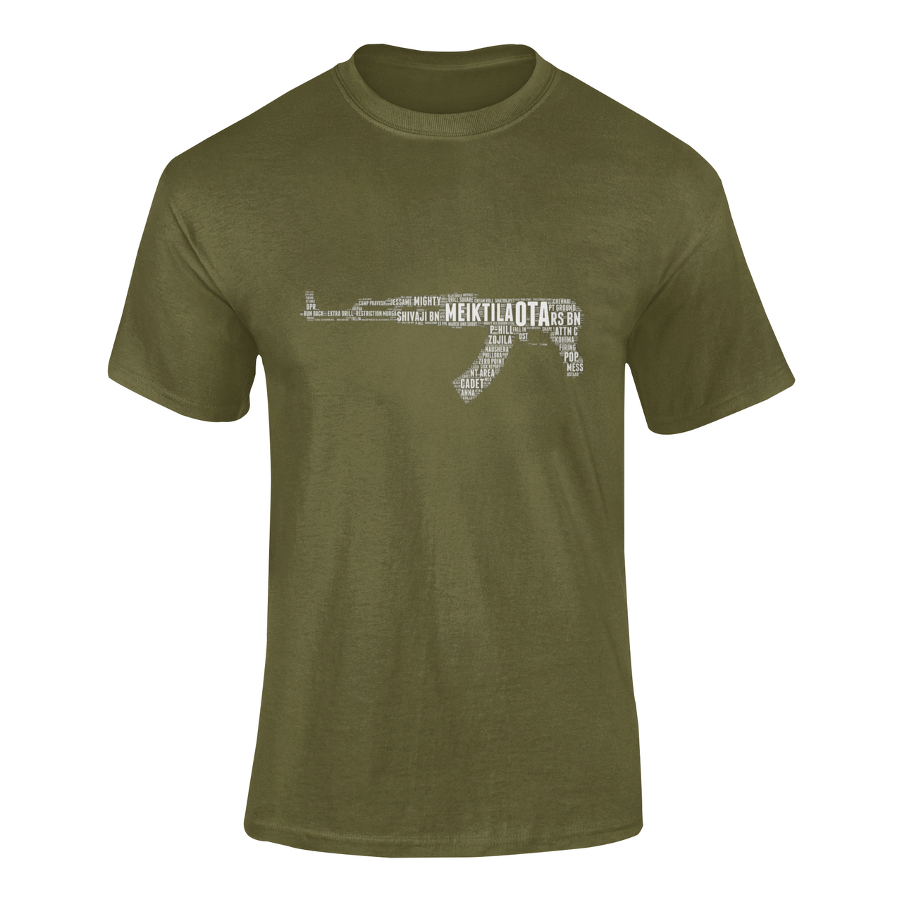 OTA T-shirt - Word Cloud Meiktila - AK-47 Folding Stock (Men)
