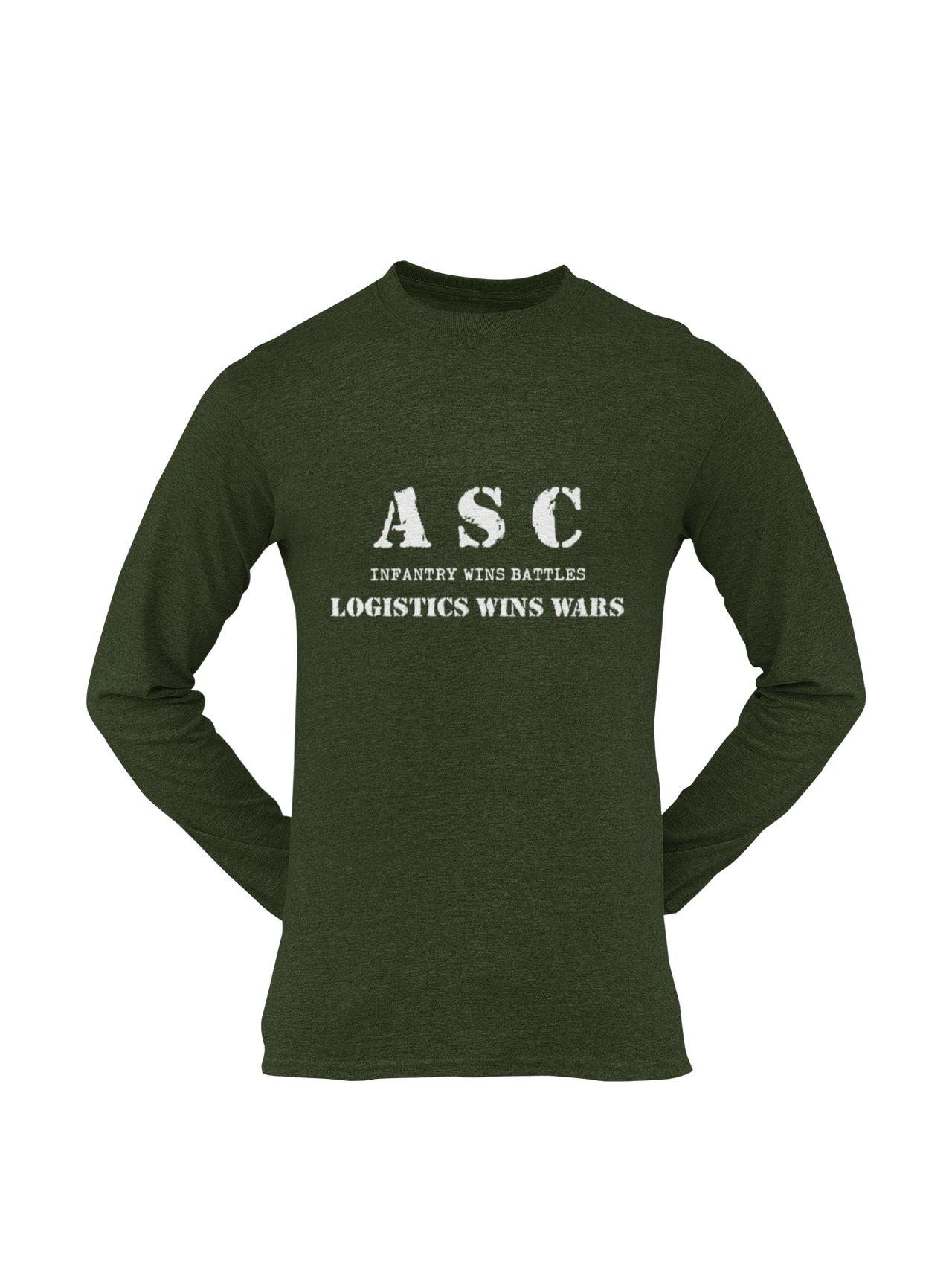 ASC T-shirt - ASC, Infantry Wins Battles, Logistics Wins Wars (Men)