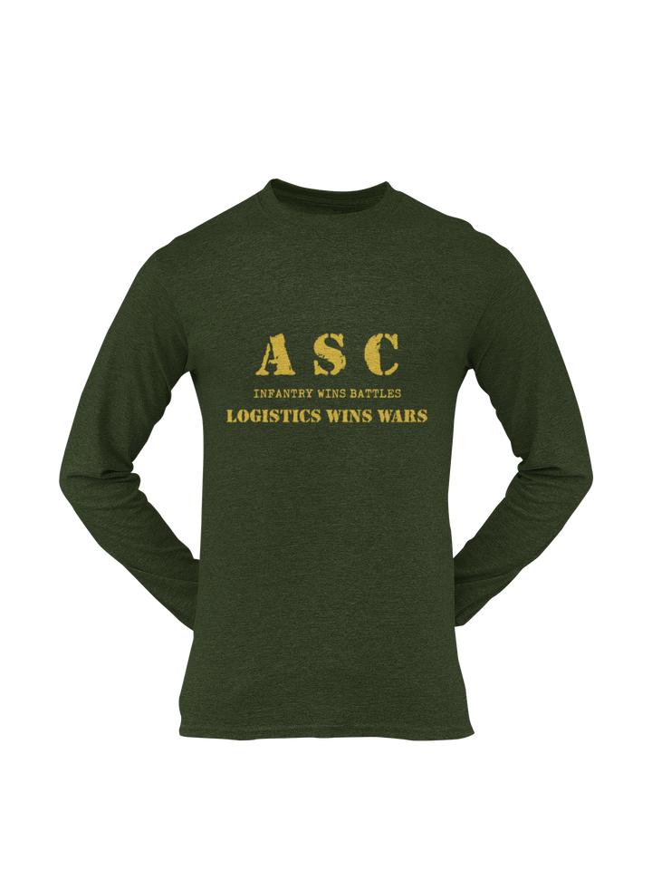 ASC T-shirt - ASC, Infantry Wins Battles, Logistics Wins Wars (Men)
