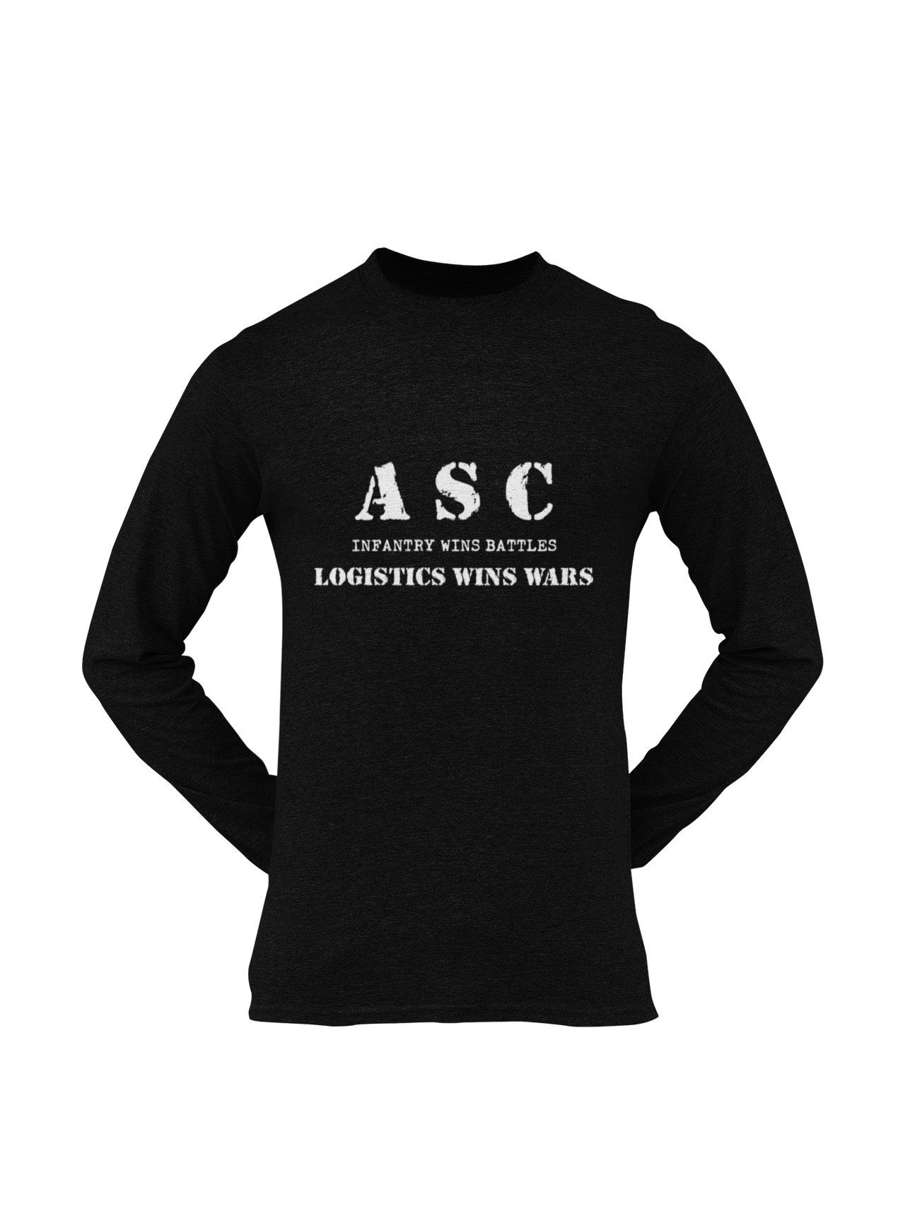 ASC T-shirt - ASC, Infantry Wins Battles, Logistics Wins Wars (Men)