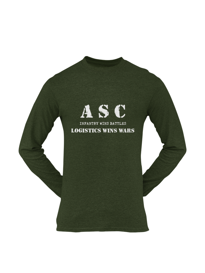 ASC T-shirt - ASC, Infantry Wins Battles, Logistics Wins Wars (Men)