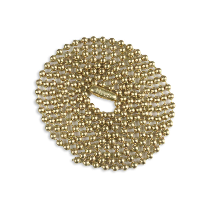 Brass Dog Tag Ball Chain (Single Chain)