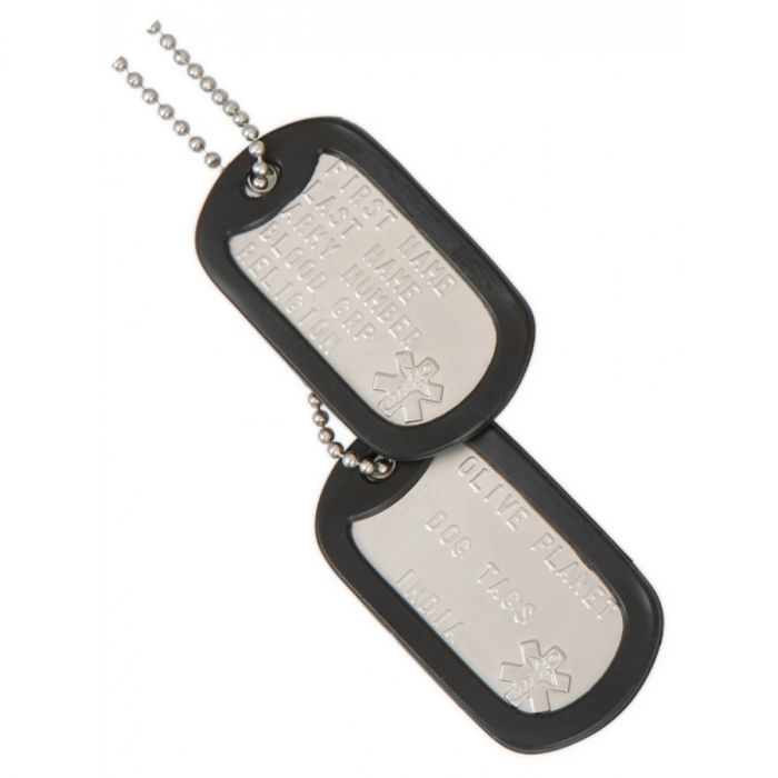 Set Of 2 Personalised Dog Tags - Medic Alert