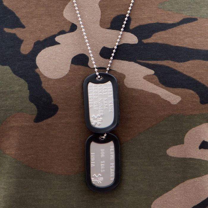 Set Of 2 Personalised Dog Tags - Medic Alert