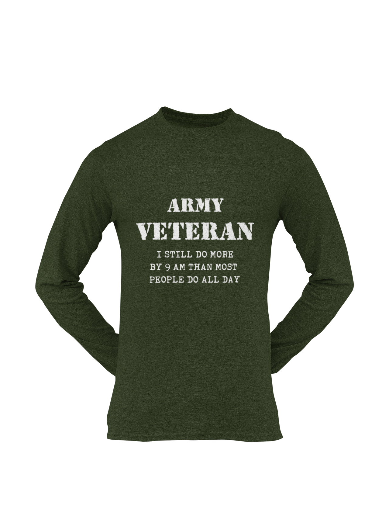 Military T-shirt - Army Veteran, I Still Do More By 9 AM..... (Men)