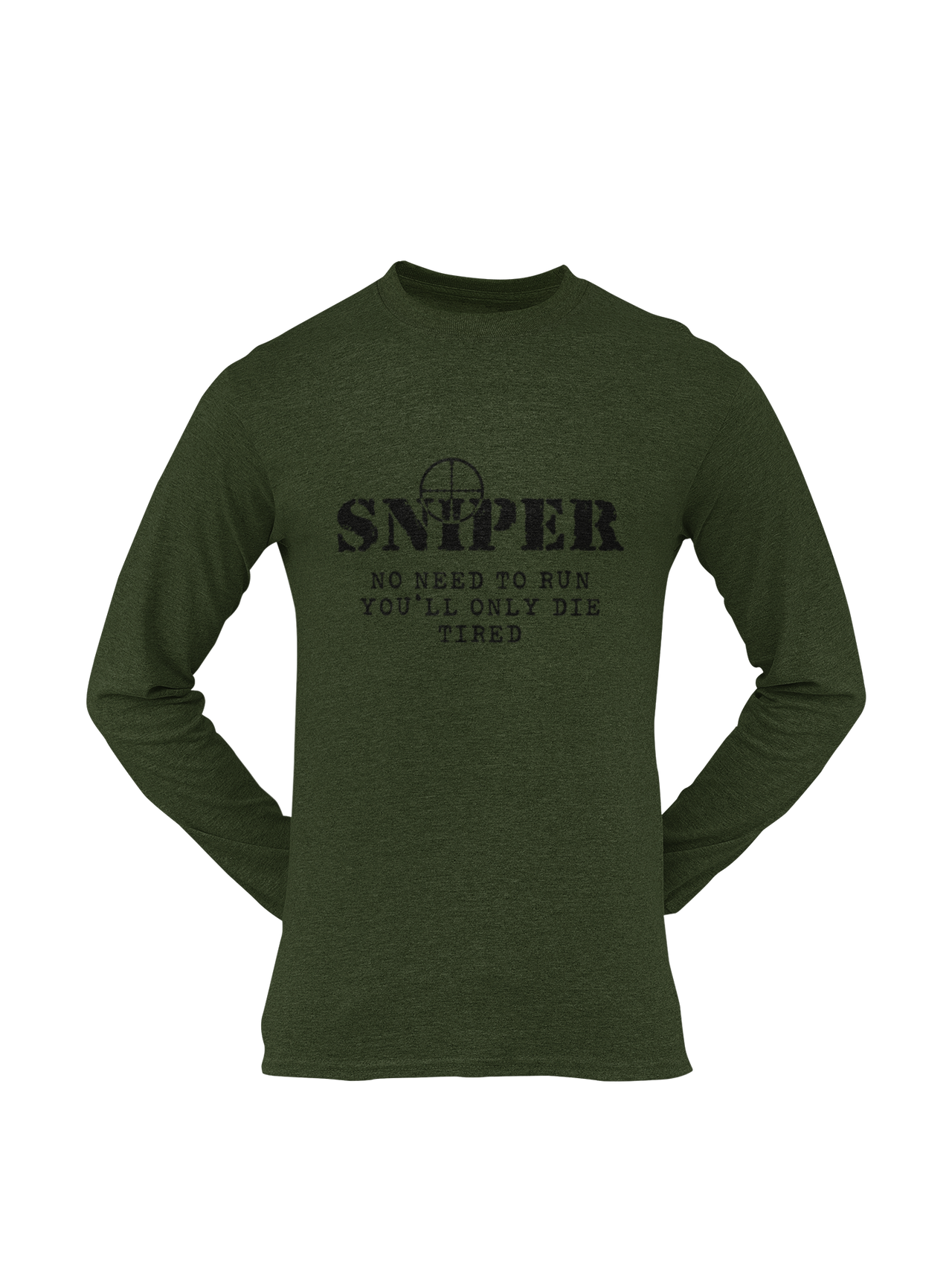 Sniper T-shirt - Sniper, No Need To Run..... (Men)