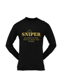 Thumbnail for Sniper T-shirt - Sniper, No Need To Run..... (Men)