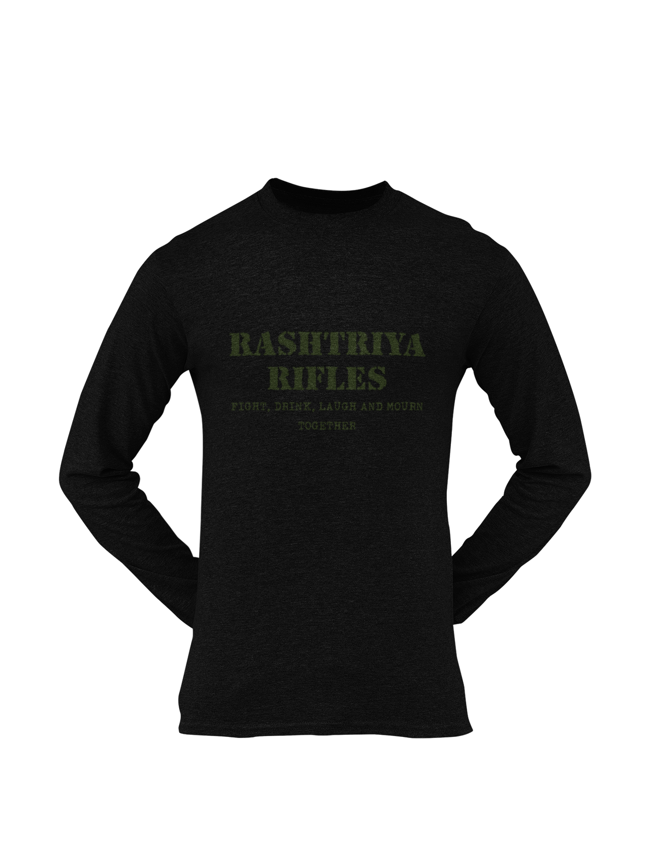 Rashtriya Rifles T-shirt - Fight, Drink, Laugh & Mourn Together ( Men)