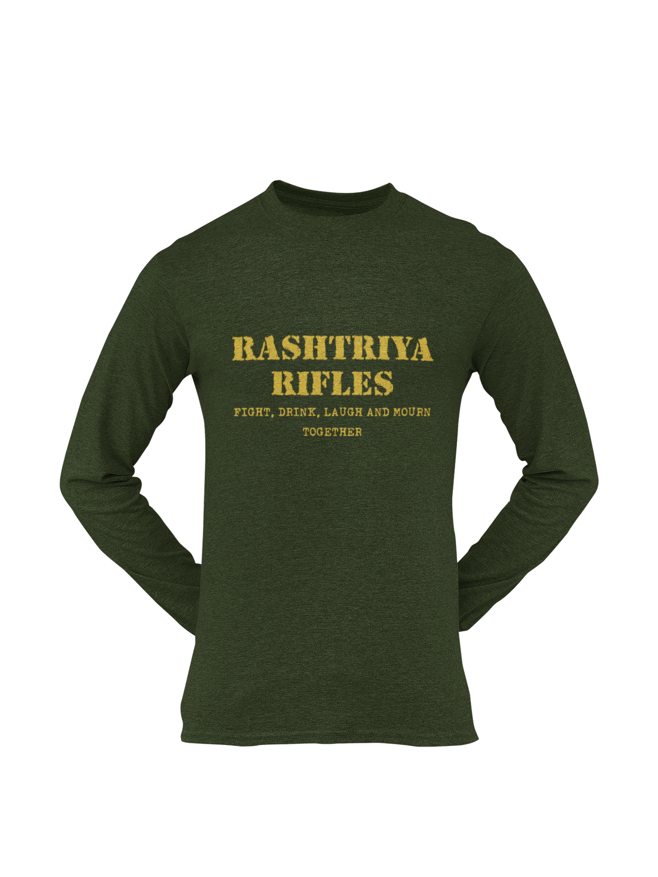 Rashtriya Rifles T-shirt - Fight, Drink, Laugh & Mourn Together ( Men)