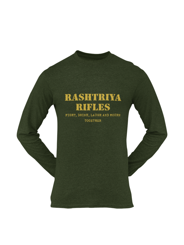 Rashtriya Rifles T-shirt - Fight, Drink, Laugh & Mourn Together ( Men)