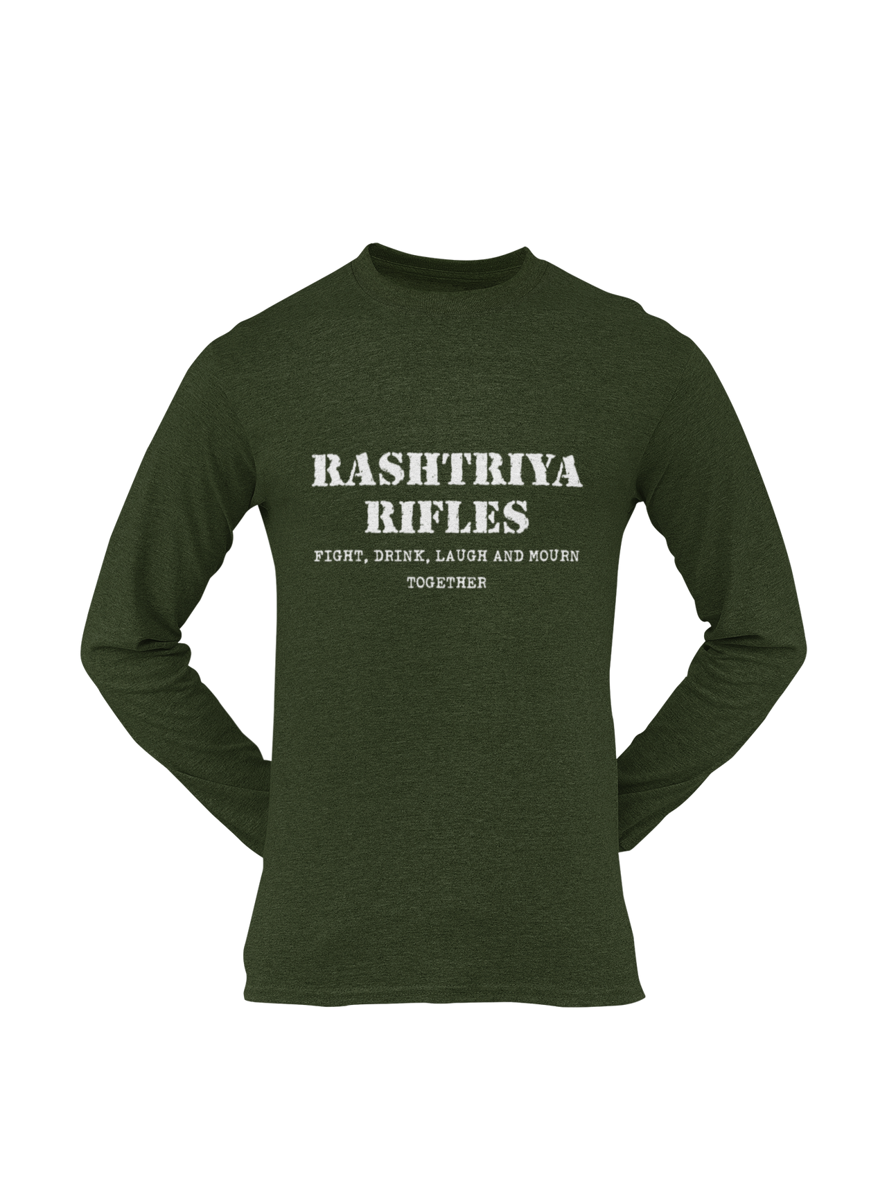 Rashtriya Rifles T-shirt - Fight, Drink, Laugh & Mourn Together ( Men)