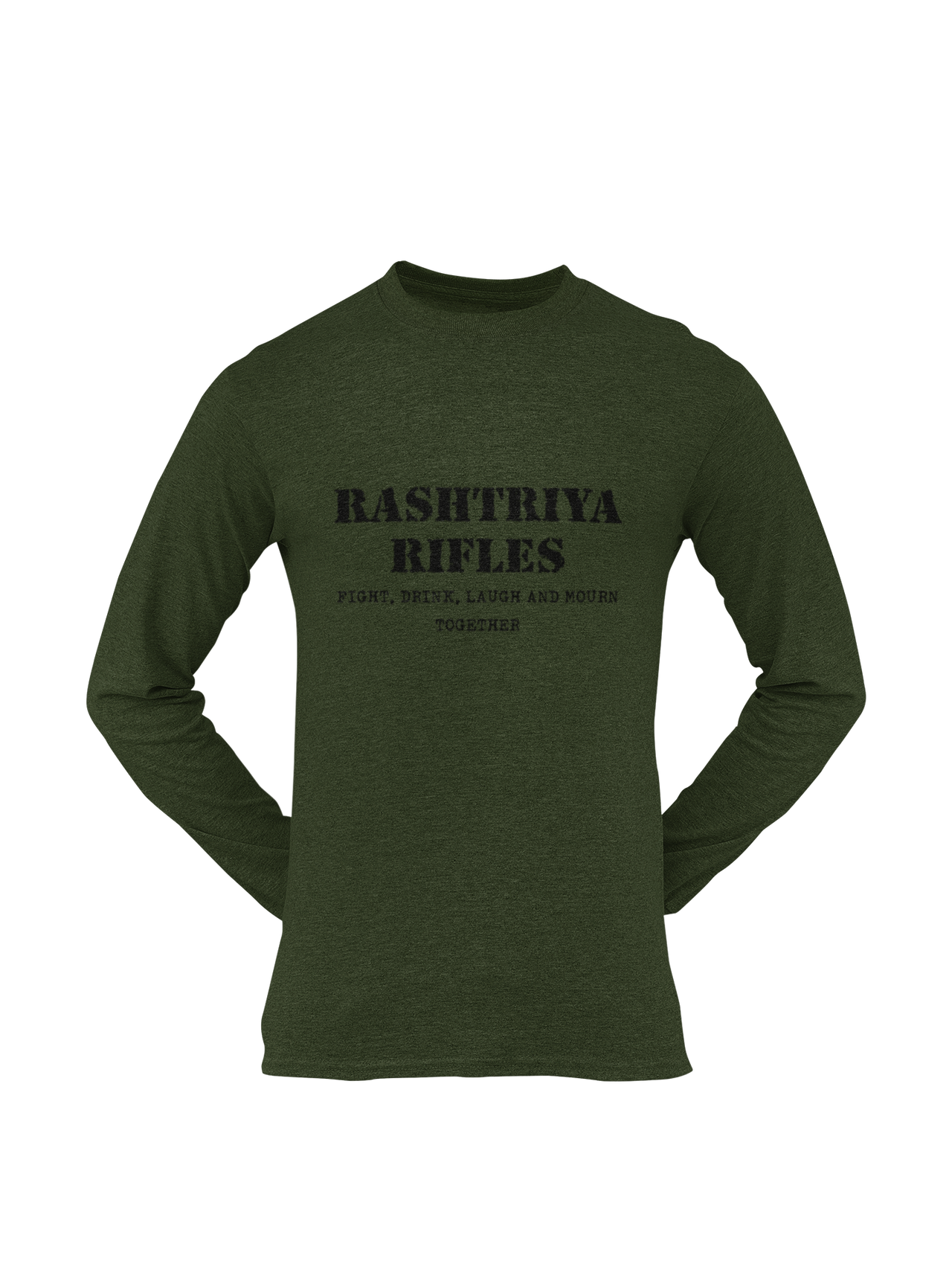 Rashtriya Rifles T-shirt - Fight, Drink, Laugh & Mourn Together ( Men)