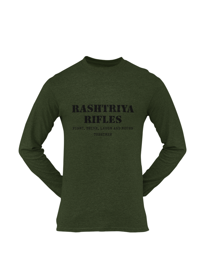 Rashtriya Rifles T-shirt - Fight, Drink, Laugh & Mourn Together ( Men)