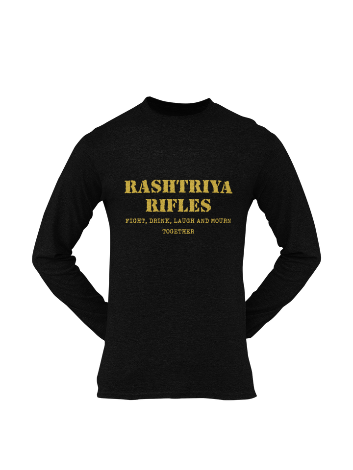 Rashtriya Rifles T-shirt - Fight, Drink, Laugh & Mourn Together ( Men)