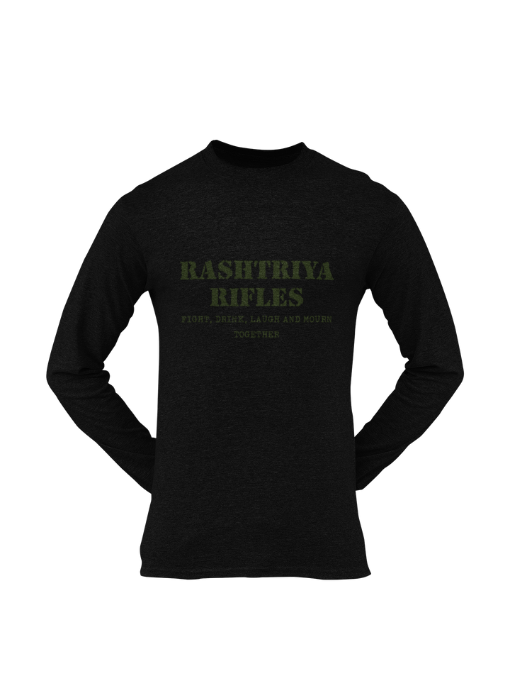 Rashtriya Rifles T-shirt - Fight, Drink, Laugh & Mourn Together ( Men)