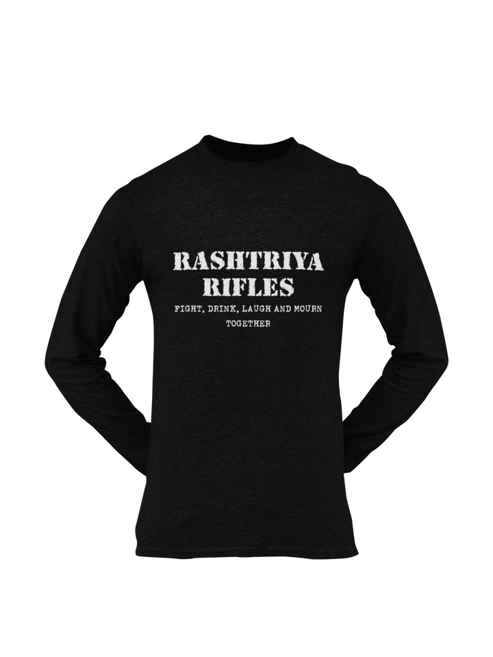 Rashtriya Rifles T-shirt - Fight, Drink, Laugh & Mourn Together ( Men)