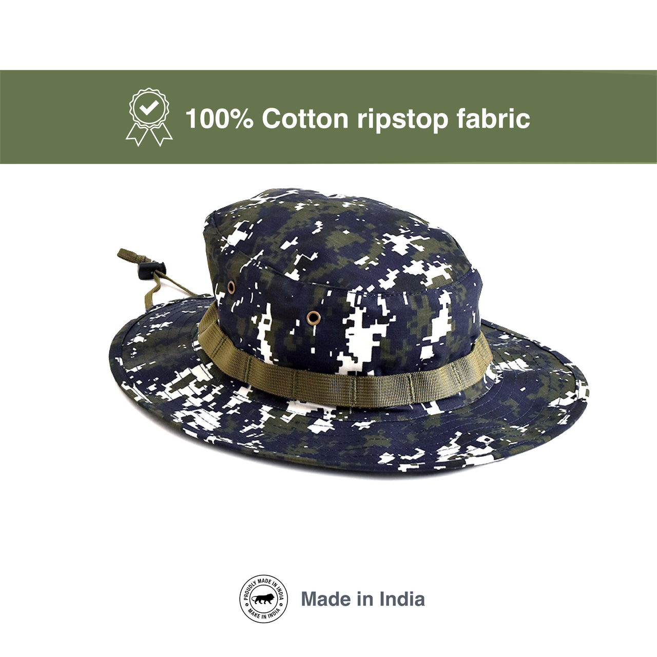 Military Boonie Hat - Indian Navy Digital Camouflage