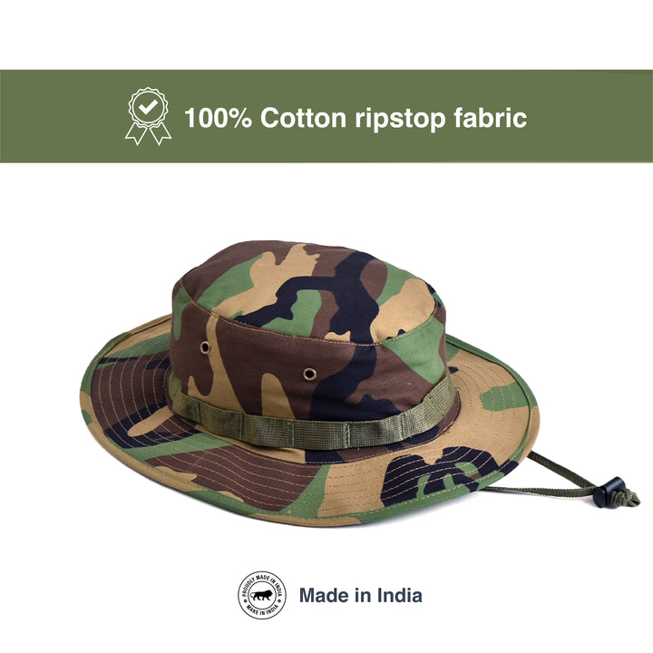 Military Boonie Hat - Woodland Camo