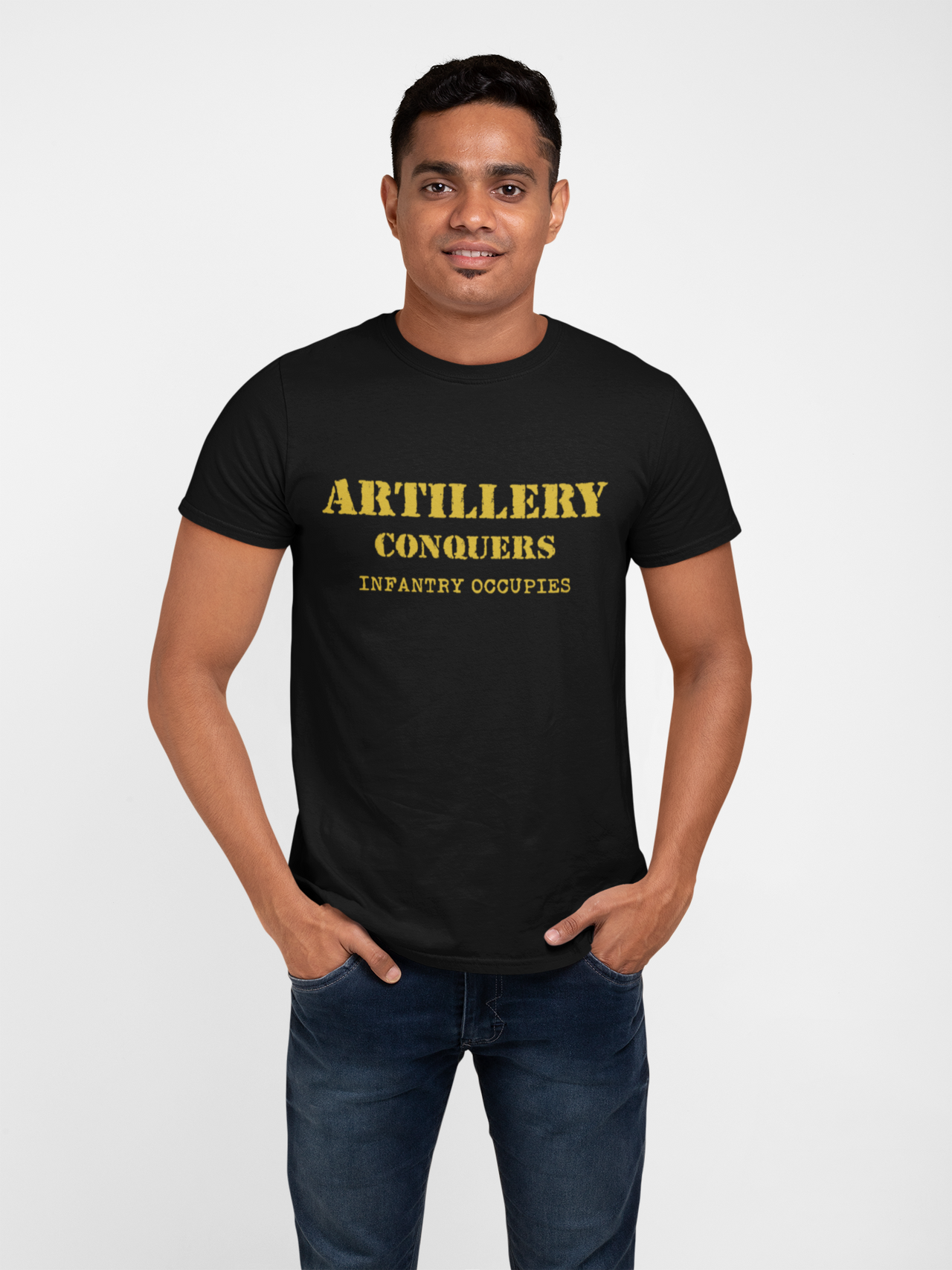 Artillery T-shirt - Artillery Conquers, Infantry Occupies (Men)