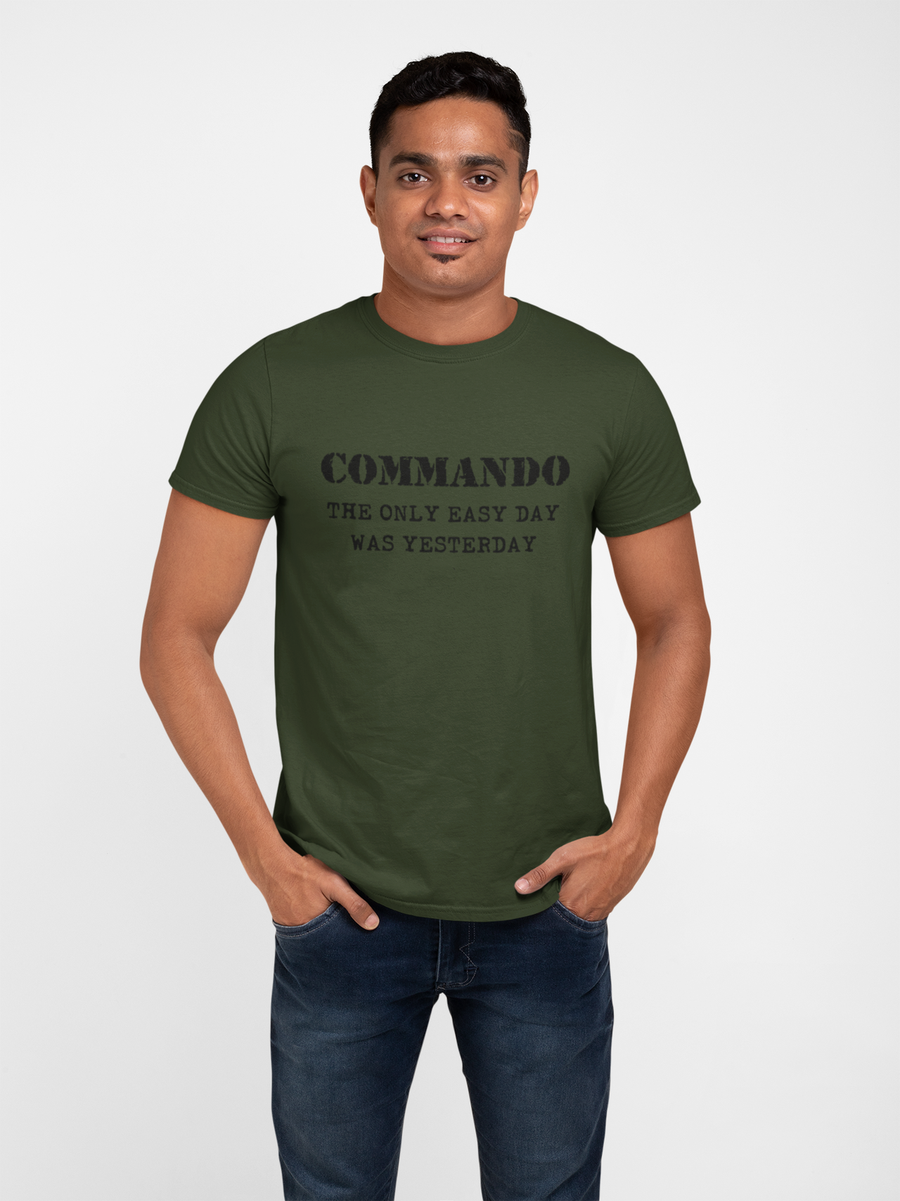 Commando T-shirt - Commando - The Only Easy Day Was Yesterday (Men)