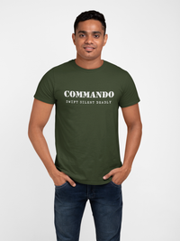 Thumbnail for Commando T-shirt - Commando - Swift Silent Deadly (Men)