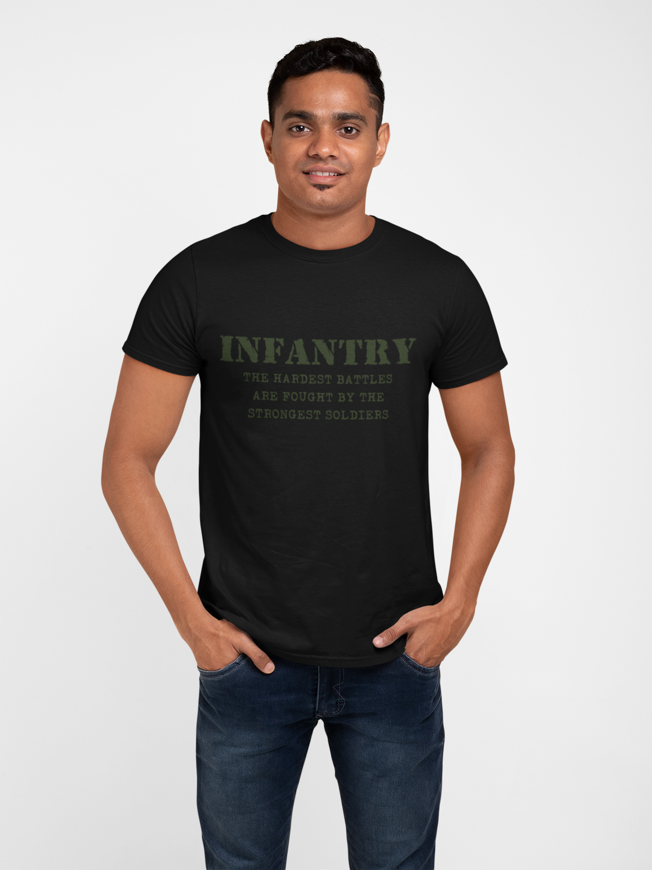 Infantry T-shirt - The Hardest Battles are Fought..... (Men)