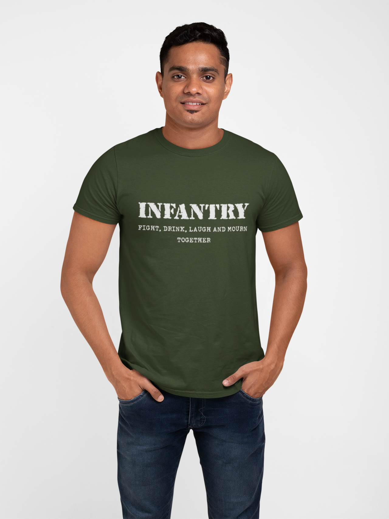 Infantry T-shirt - Fight, Drink, Laugh and Mourn Together (Men)