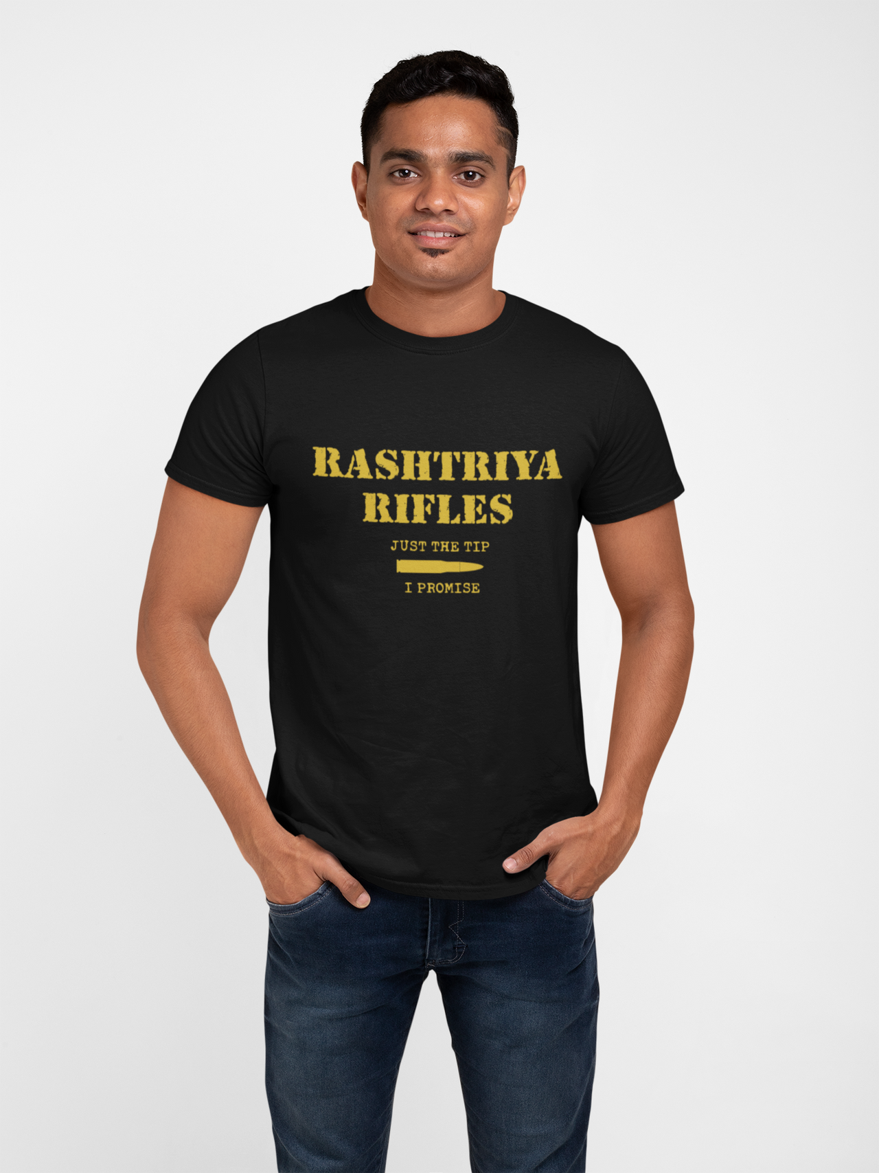Rashtriya Rifles T-shirt - RR Just the Tip, I Promise ( Men)