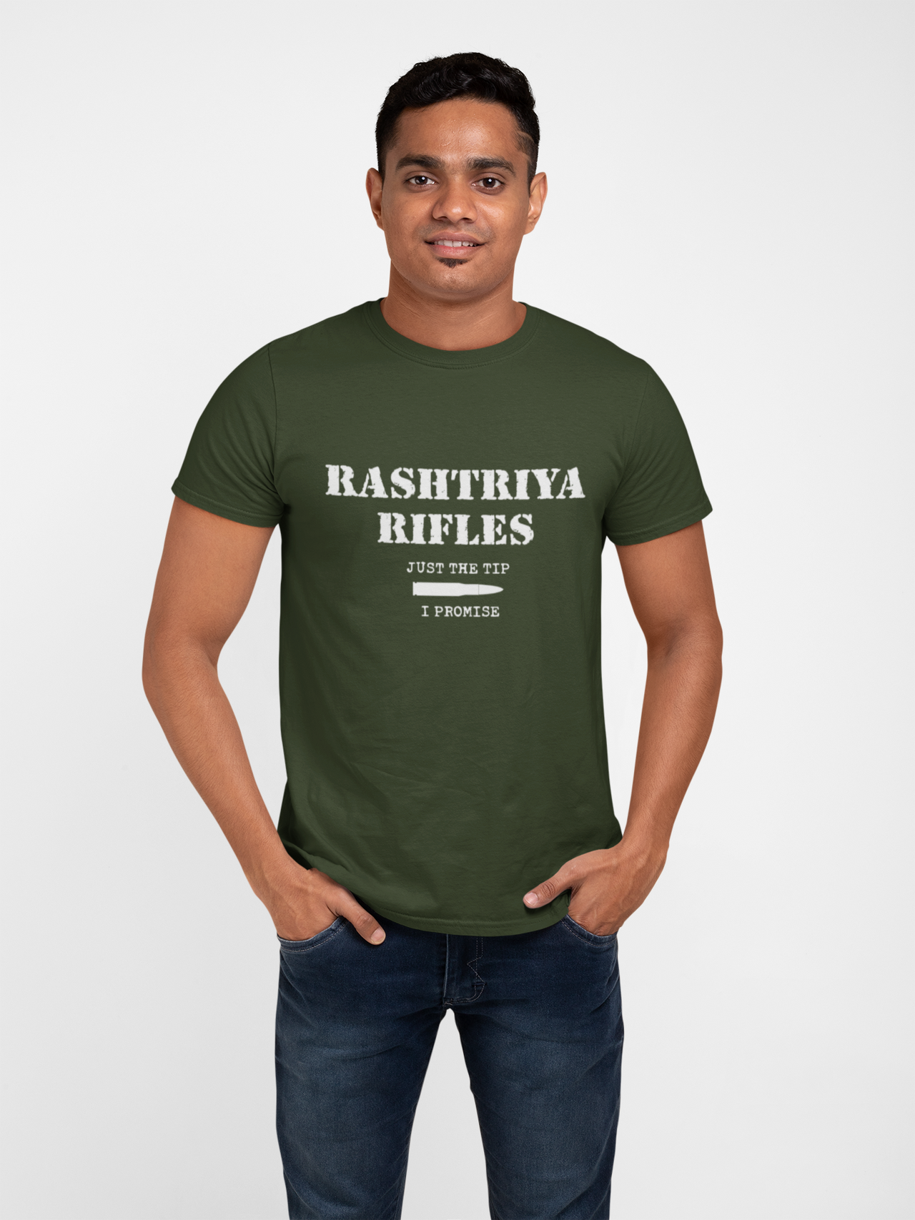 Rashtriya Rifles T-shirt - RR Just the Tip, I Promise ( Men)