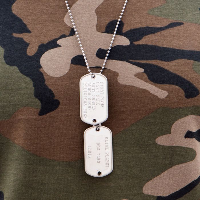Set Of 2 Personalised Dog Tags - Rivet Holes