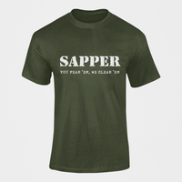 Thumbnail for Sapper T-shirt - You Fear 'Em, We Clear 'Em (Men)